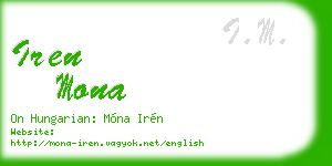 iren mona business card